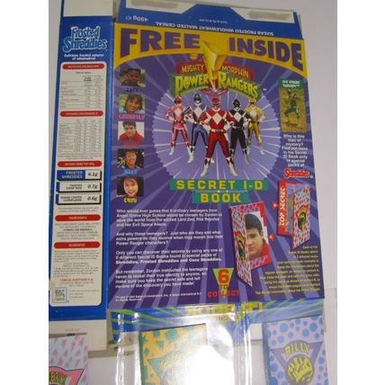 Nestle 1994 Shreddies Power Rangers Cereal Box Set of 6 Secret ID Books