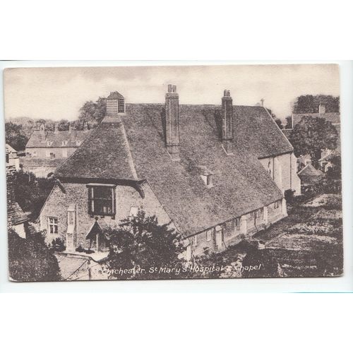 St Mary's Hospital Chapel Chichester Sussex Postcard W H Barrett's Series