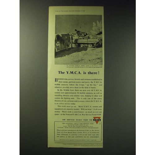 1942 Y.M.C.A. Young Men's Christian Association Ad - The Y.M.C.A. is there!