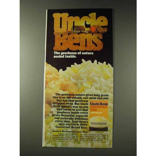 1978 Uncle Ben's Converted Rice Ad - Nature