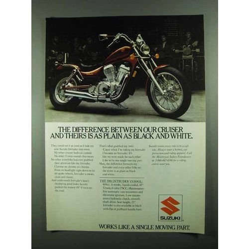 1986 Suzuki Intruder VS700GL Motorcycle Ad - Cruiser