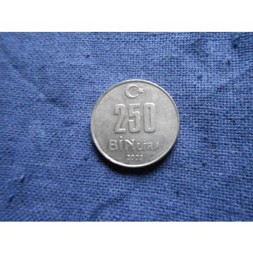 2003 TURKEY 250 BINLIRA COIN.