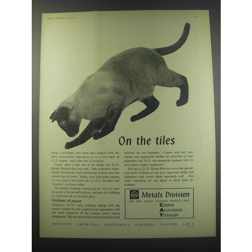 1957 ICI Imperial Chemical Industries Ad - On the tiles