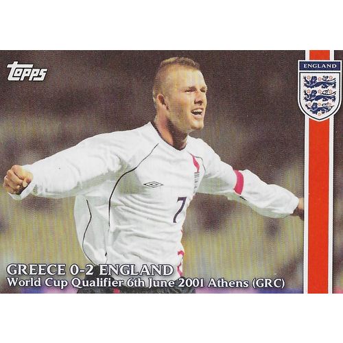 Topps ENGLAND 2002 Trading Card: World Cup Qualifier - 57, Greece v ENGLAND