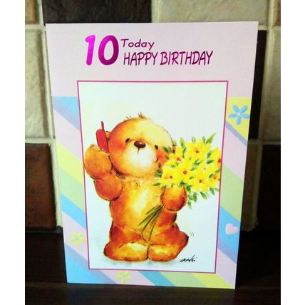 Age 10 Birthday Card - ( CHEAP COLLECTION ONLY CARDS ) - 005