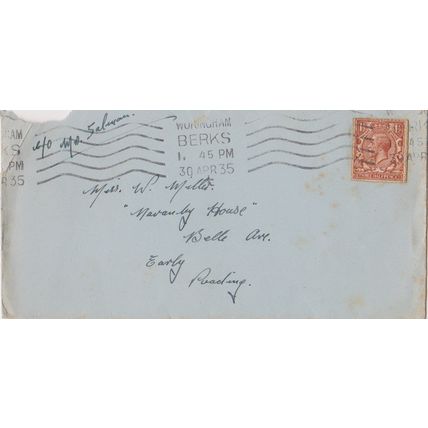 GB 1935 cover Wokingham to Reading