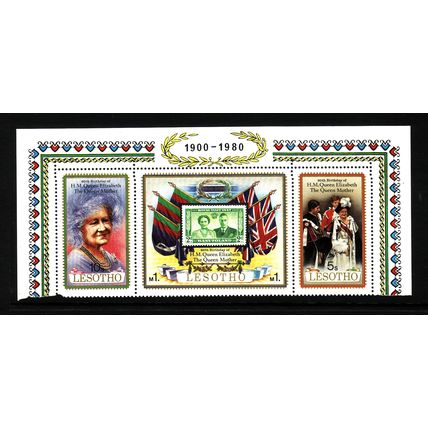 LESOTHO 1980 QUEEN MOTHER SG 423 / 425 SET 3 VALS U/M MINT