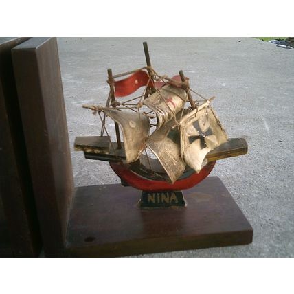 Sailing Ships Nina and Pinta Bookends