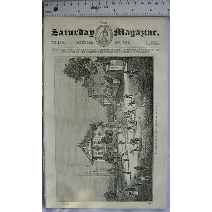 1834 The Saturday Magazine No. 158 Hofwyl, Switzerland, Dukedom of Wellington