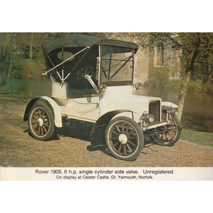 Rover 1905 6HP Single Cylinder Valve Car Postcard