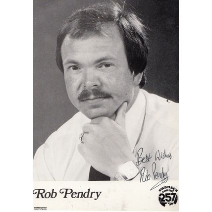 Rob Pendry Swansea Welsh Wales Radio DJ Disc Jockey Vintage Hand Signed Photo