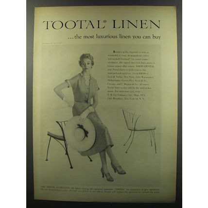 1953 Tootal Linen Sundress by David Crystal Advertisement
