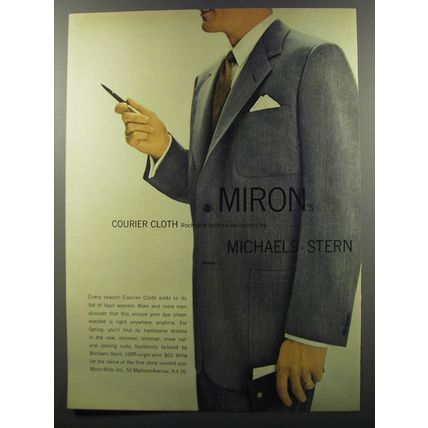 1953 Miron Courier Cloth Advertisement - Michaels-Stern Suit