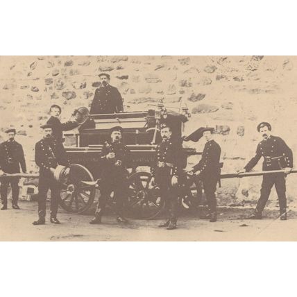 Merioneth Fire Brigade Fireman 1970s Welsh Postcard
