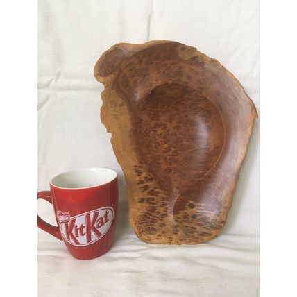 Rare Australian COOLIBAH COOLABAH BURL Large Handcrafted Bowl Dish 970 Grams