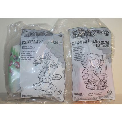 2002 Burger King Powerpuff Girls & Dragonball Z Piccolo & Buttercup Mint