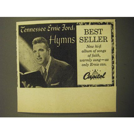 1957 Capitol Records Ad - Tennessee Ernie Ford: Hymns