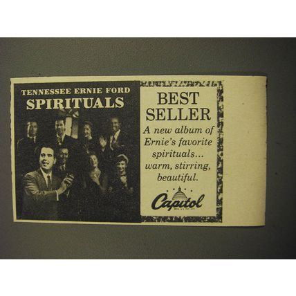 1957 Capitol Records Ad - Tennessee Ernie Ford Spirituals
