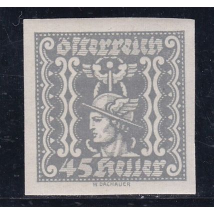 Austria 1921 Mercury 45 Heller Mint Hung SG N452 VGC