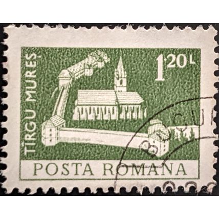 STAMP ROMANIA SG4041 1973 1L20 Walls of Tirgu Used