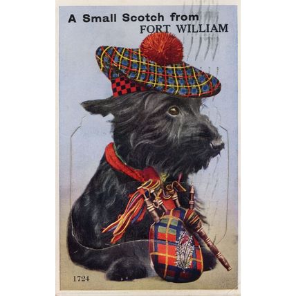 Fort William Scotty Doing Novelty Scottish Old Postcard
