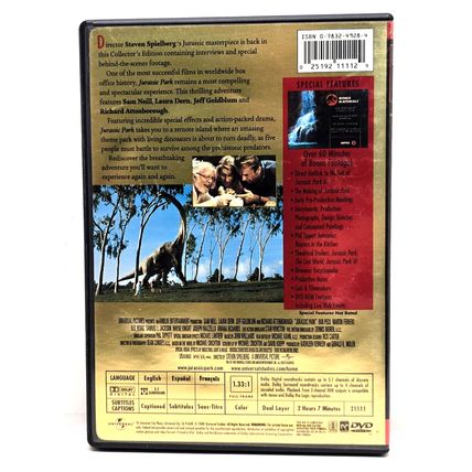 Jurassic Park (DVD, 2000, Collectors Edition) Full Screen (L23)