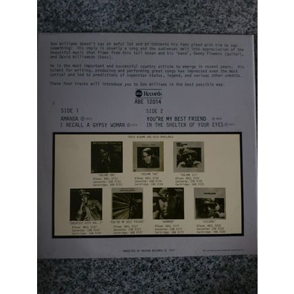 Don Williams – Four Tracks From Don Williams (ABE12014) 1977 (12" Single)