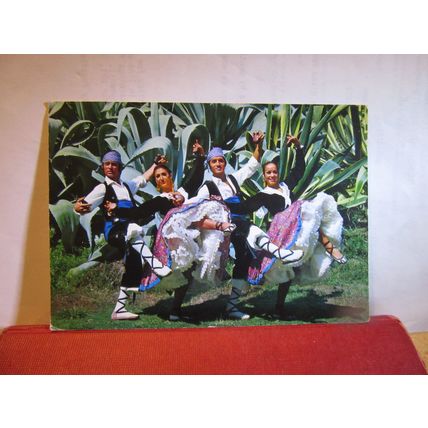 4 x SPANISH FLAMENCO DANCERS used vintage postcard =