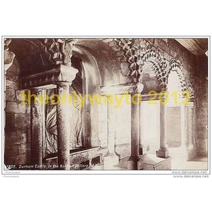 DURHAM CASTLE, IN THE NORMAN GALLERY, CO DURHAM, ENGLAND, Postcard