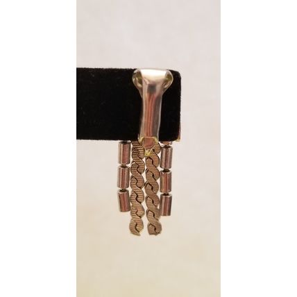 Silver Tone Fringe Earrings