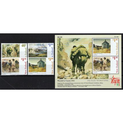 New Zealand 1522-1525a MNH Paintings Peter McIntyre Landscapes ZAYIX 0724M0197