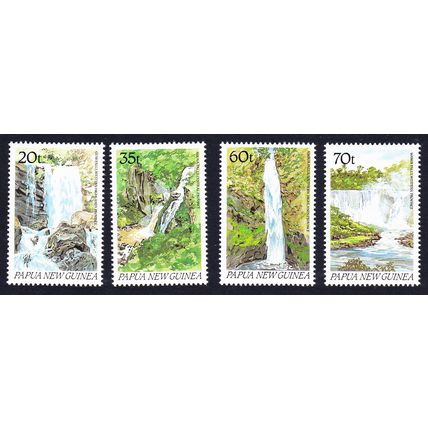 Papua NG Waterfalls 1990 MNH SG#611-614 Sc#729-732