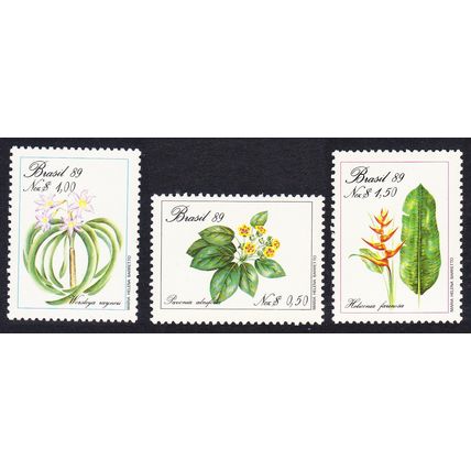 Brazil Endangered plants 3v 1989 MNH SG#2355-2357 MI#2299-2301