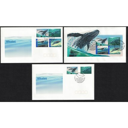 Australia WWF Whales Down Under FDCs set of 3 2006 SG#2659-MS2663