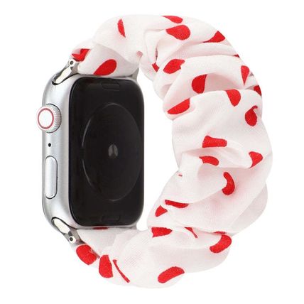 Cloth + Stainless Steel Hair Ring Watchband, For Apple Watch Series 7 41mm / 6 &