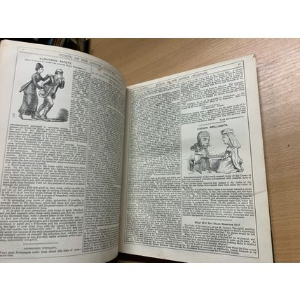 RARE* JAN-JUNE 1878 PUNCH MAGAZINE BOUND VOL 74 ILLUSTRATED ANTIQUE BOOK (P6)
