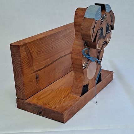 Wood COW NAPKIN Holder Stand Tabletop Counter Display Paper Plate Farm