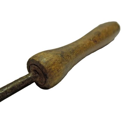 Vintage SOLDERING IRON with wood handle 12”