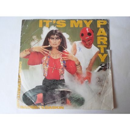 7" 1981. DAVE STEWART WITH BARBARA GASKIN . IT'S MY PARTY.STIFF. FIRST PRESS.EX
