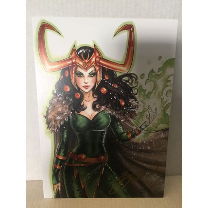 Marvel Comics Lady Loki 5''x7'' Mini Print Signed by Artist Dawn McTeague