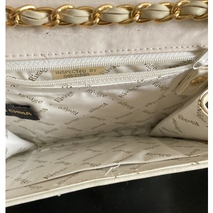Vintage Rivage White Handbag with Patent Pending Magnetic Snap
