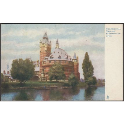 Memorial Theatre, Stratford-on-Avon, Warwickshire, c.1905 - Tuck's View Postcard