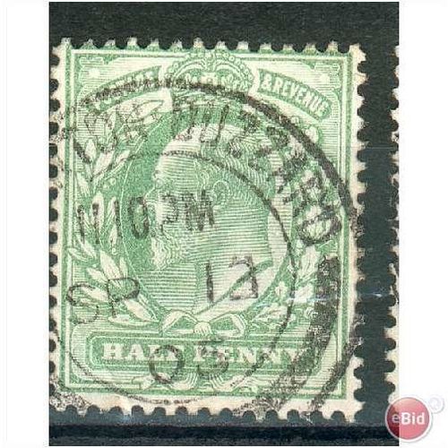 GB stamps 1902-10 -1/2d SG215 Leighton Buzzard cancel 2