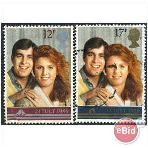 1986 Royal wedding Set SG1333-34 Fine/Very Fine Used
