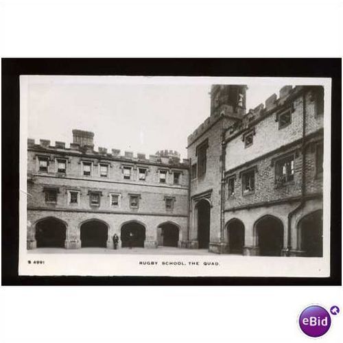 Warwickshire RUGBY School Quad Postcard by Kingsway (S 4991)