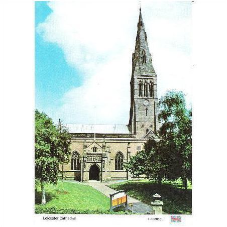 Leicester Cathedral - Dennis postcard c.1970s