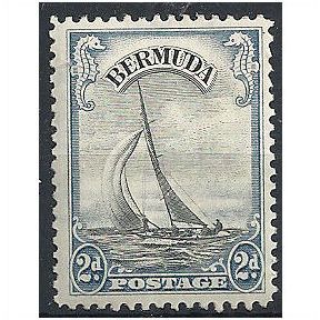 Bermuda 1936 SG101 2d Black & Dull Blue Mounted Mint.. .
