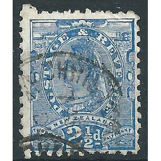 New Zealand 1897 SG239 2 1/2d Blue Perf 11 Fine Used . ...