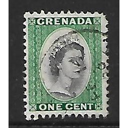GRENADA 1953 1c BLACK AND EMERALD SG 193 FINE USED