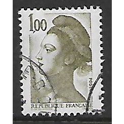 FRANCE 1982 1F GREEN LIBERTY SG2455 FINE USED